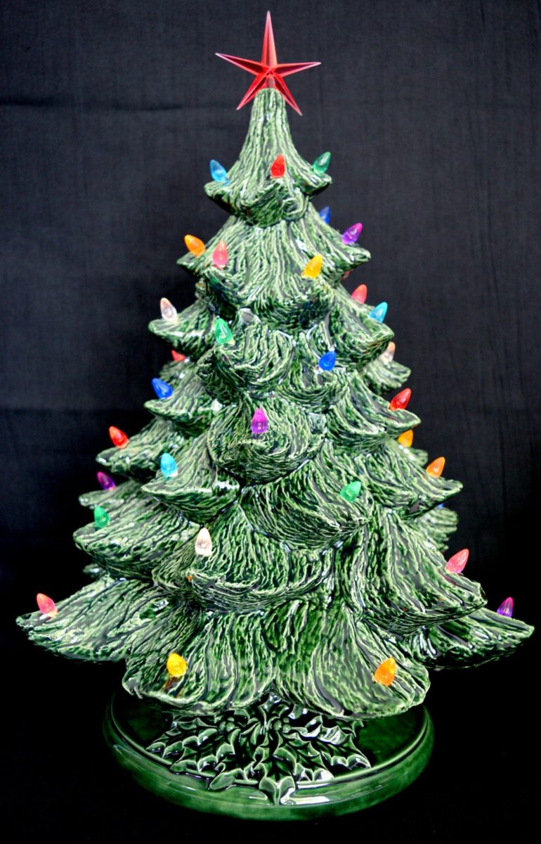Light-Up Ceramic Tabletop Christmas Tree