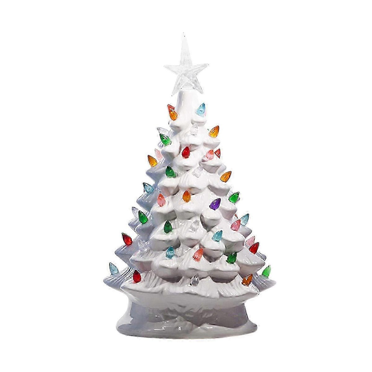 Light-Up Ceramic Tabletop Christmas Tree