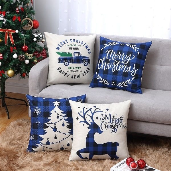 Christmas Throw Pillow Cover Set (18×18")