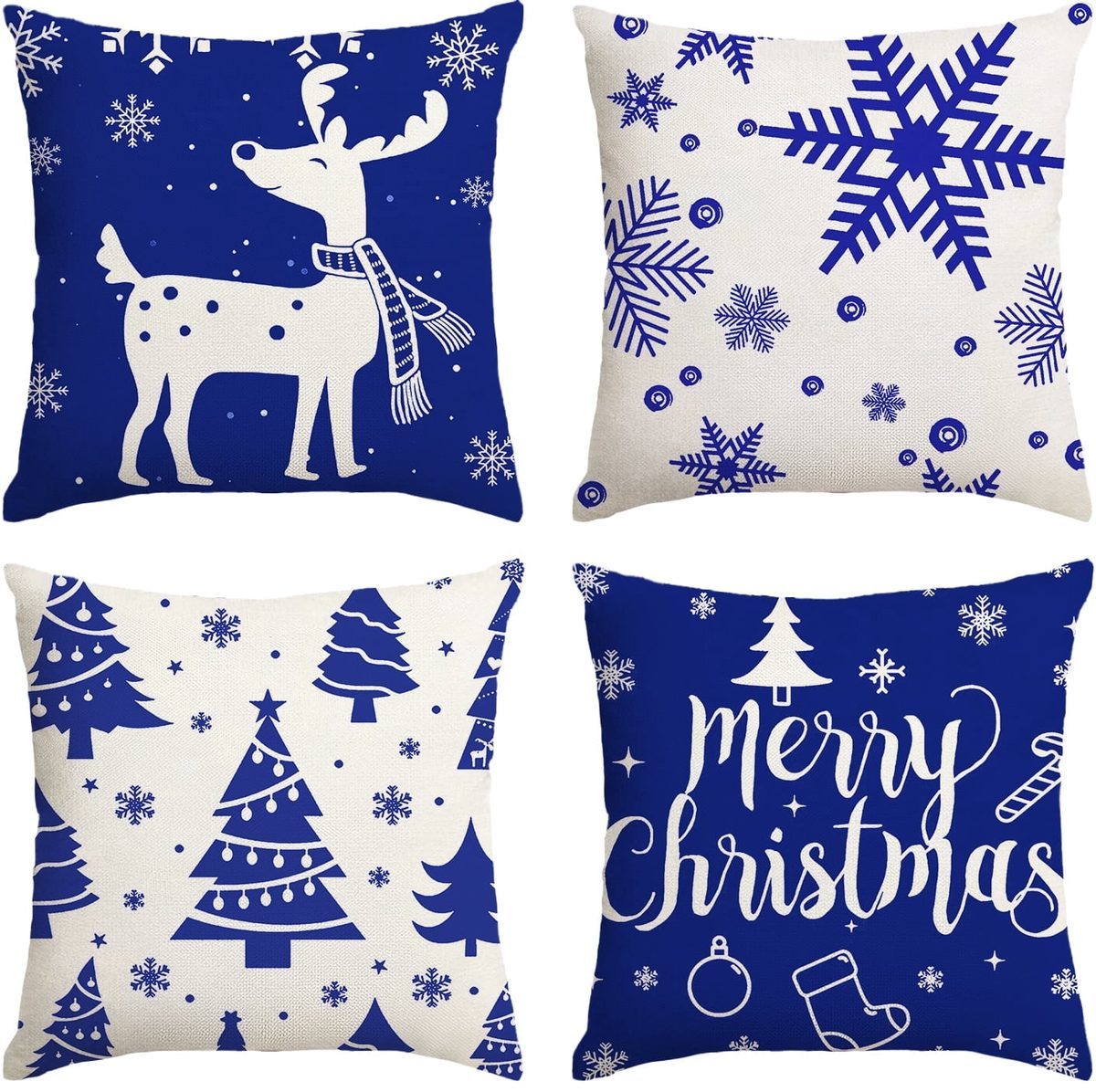 Christmas Throw Pillow Cover Set (18×18")
