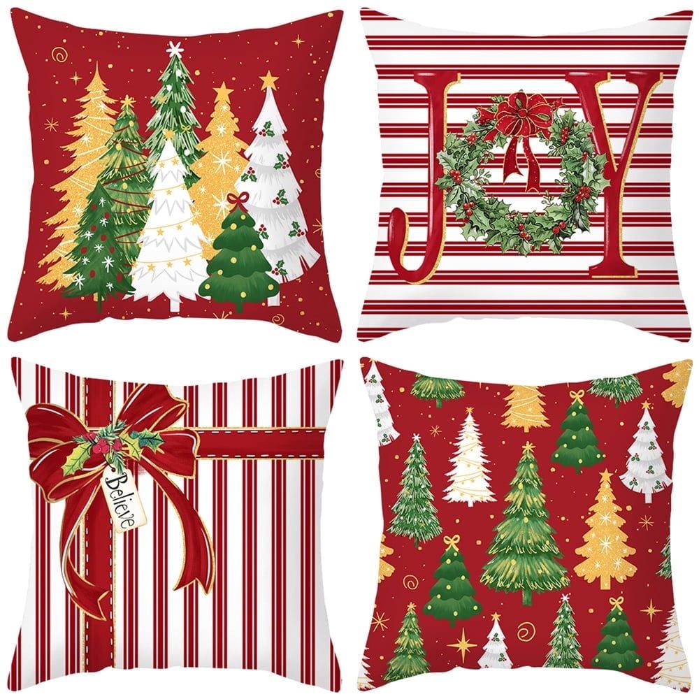 Christmas Throw Pillow Cover Set (18×18")