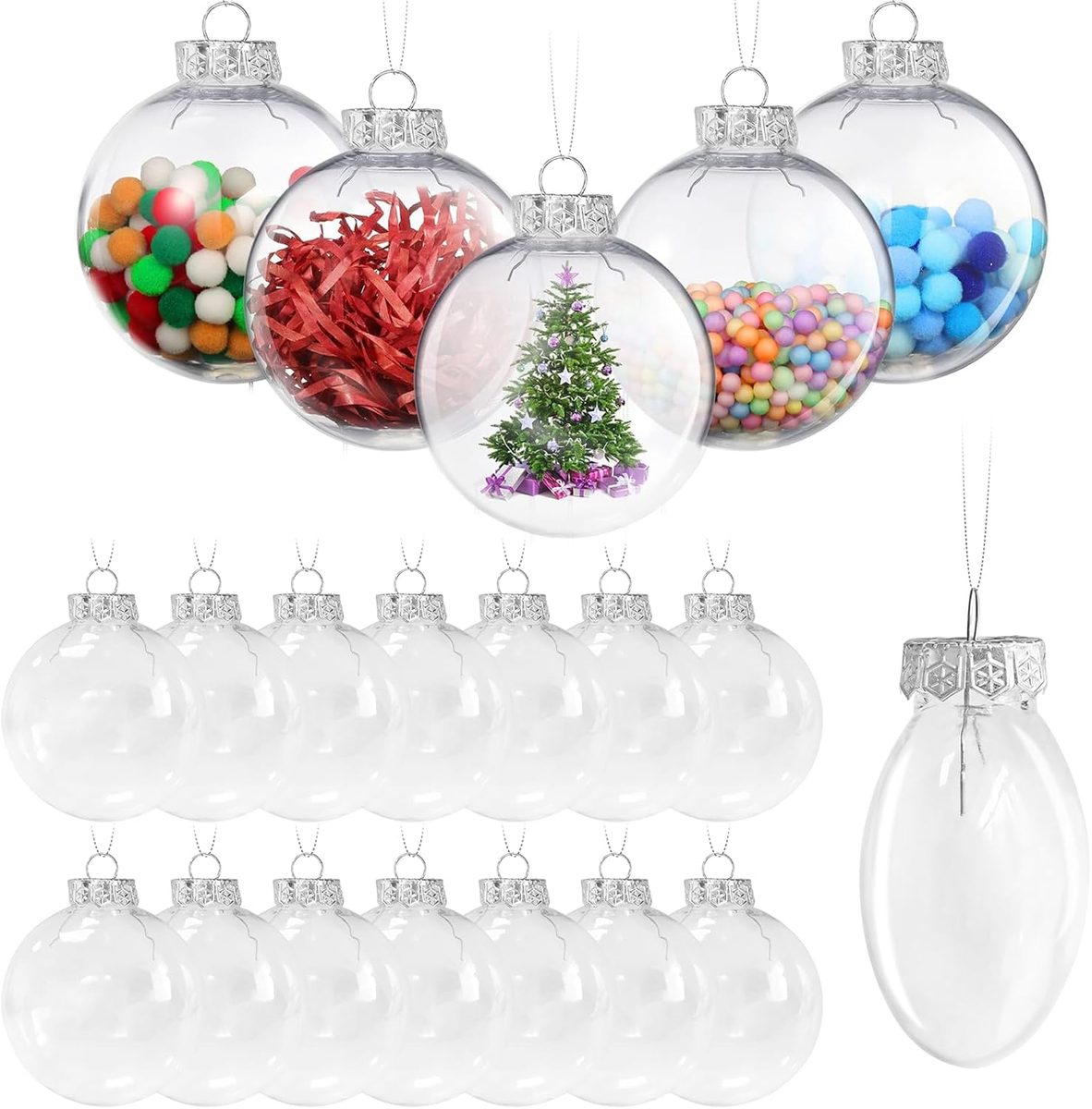 Clear Fillable Snow Globe Ornament Craft Kit