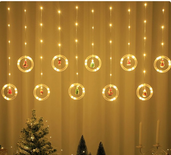 Curtain Lights 3×3m 300 LED — Fairy Curtain String Lights with Remote, 8 Modes, USB, for Bedroom & Christmas Decor