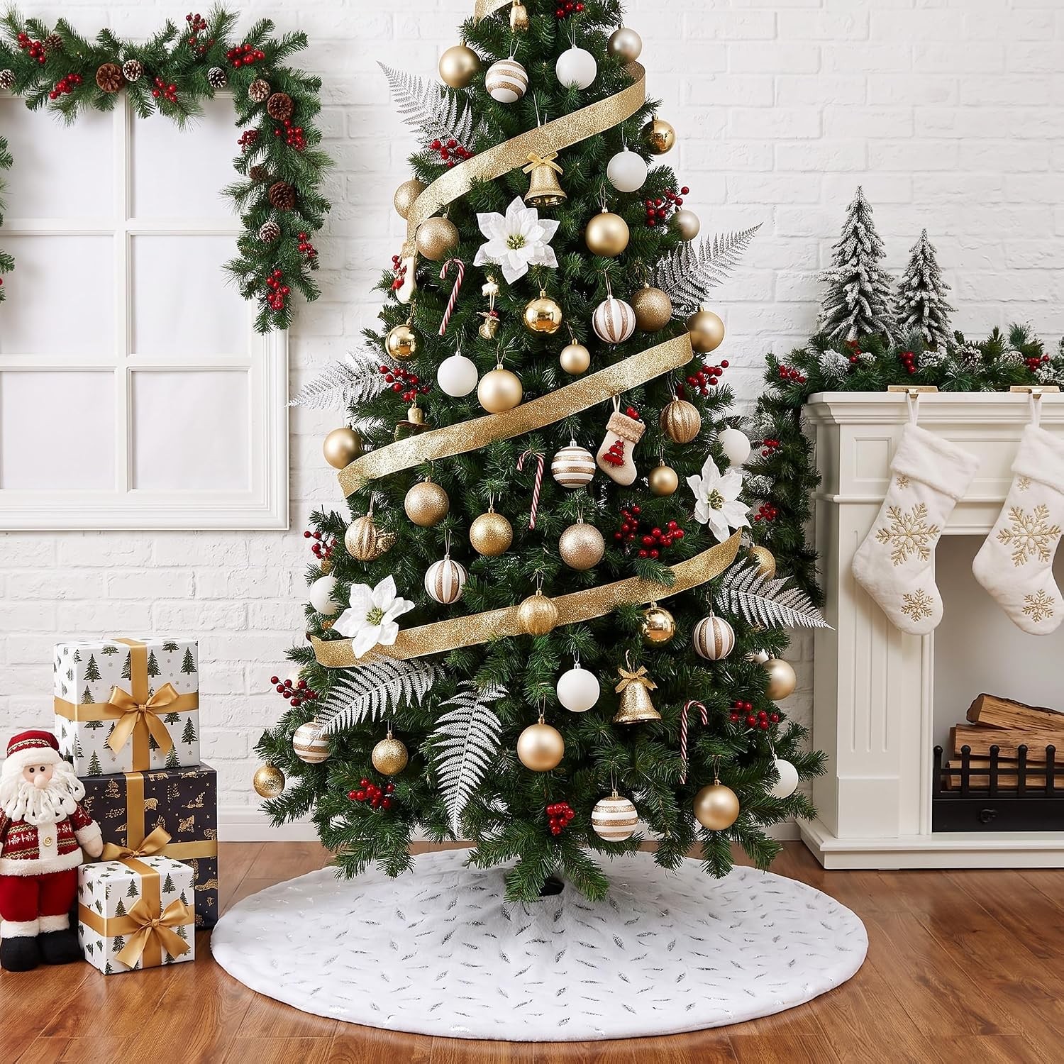 Faux Fur Tree Skirt 45"