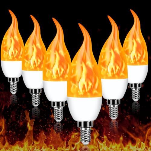 Flicker Flame Light Bulbs — LED Flame Effect, 2-Pack