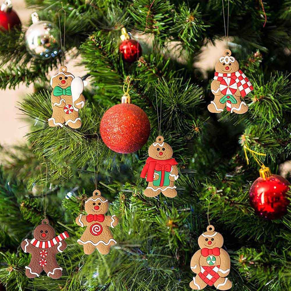 Gingerbread Man Ornaments — Set of 6