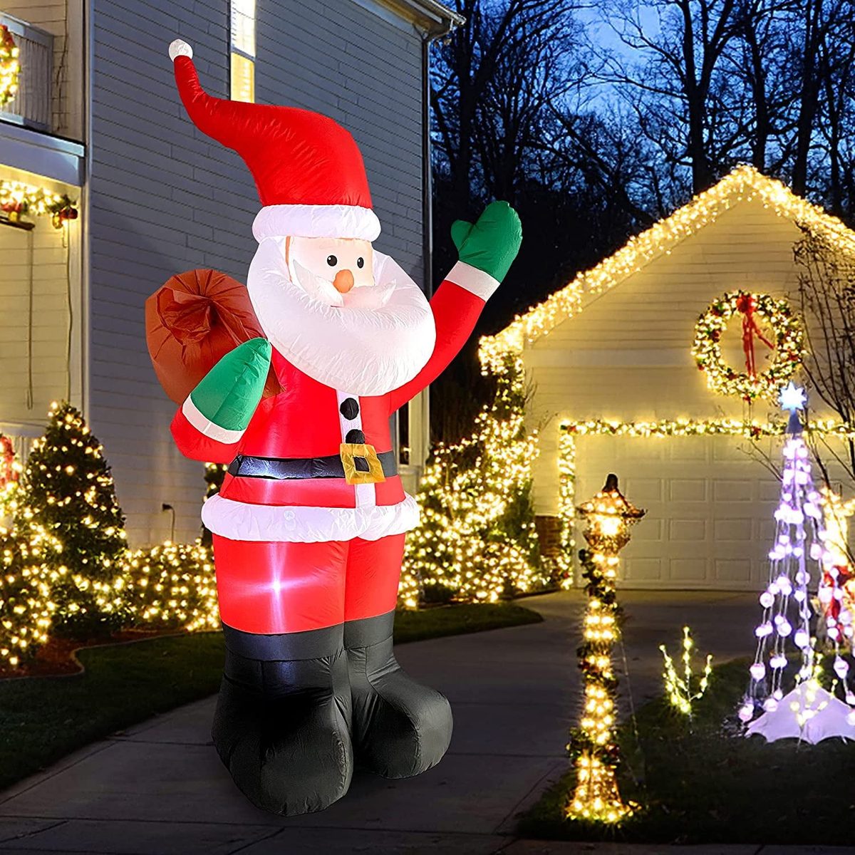 Inflatable Christmas Yard Decoration (LED, 6–8 ft)