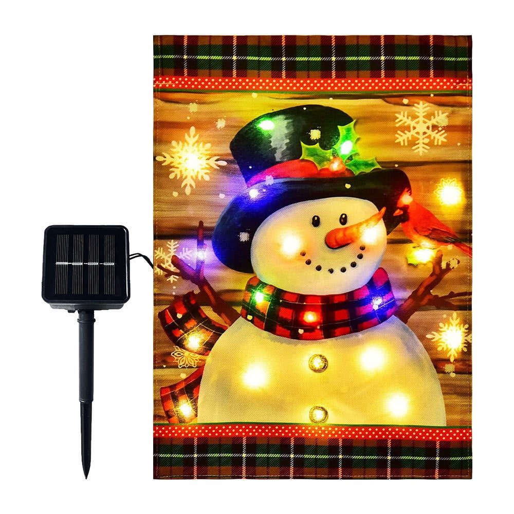 Lighted Christmas Garden Flag — Solar LED
