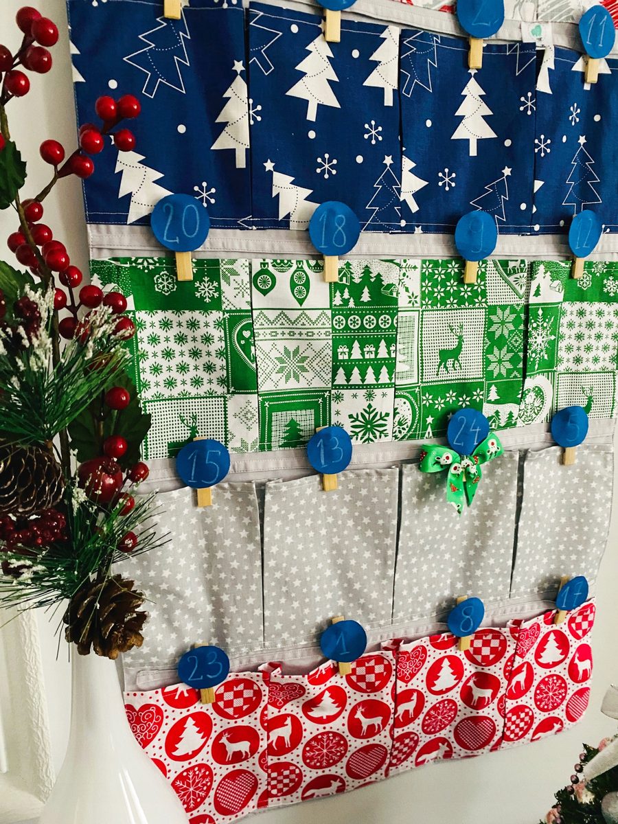 Reusable Fabric Advent Calendar with Pockets