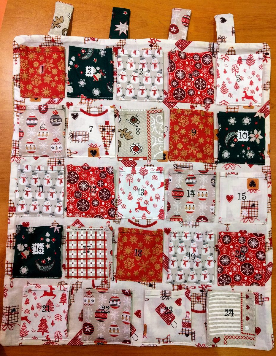 Reusable Fabric Advent Calendar with Pockets