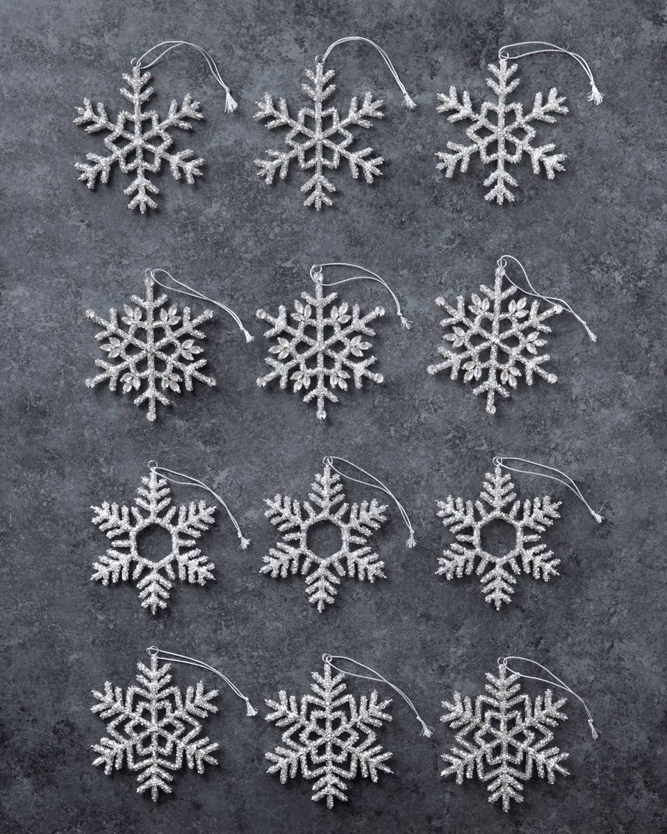 Snowflake Ornaments — Set of 12