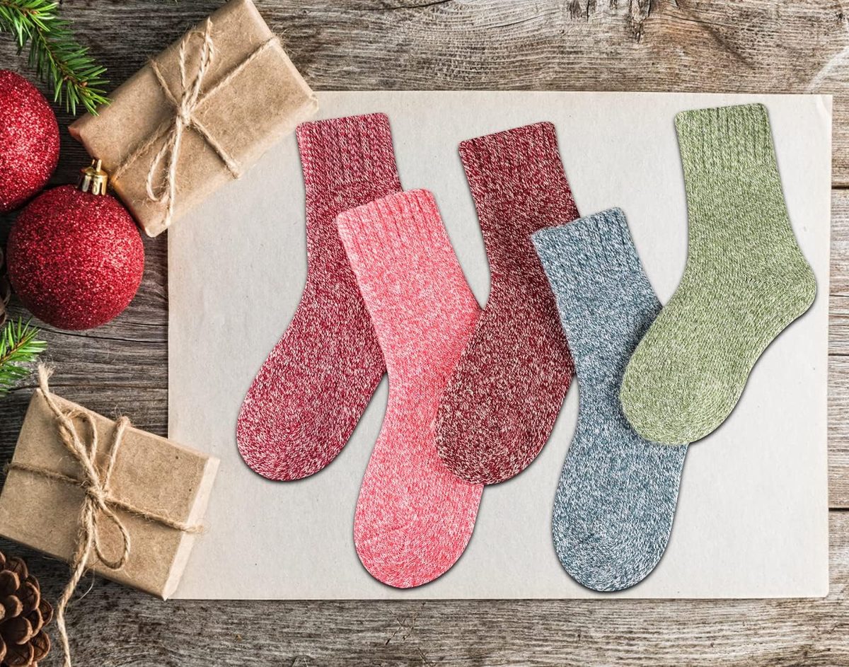Women's Wool Socks Gift Set — 3 Pairs