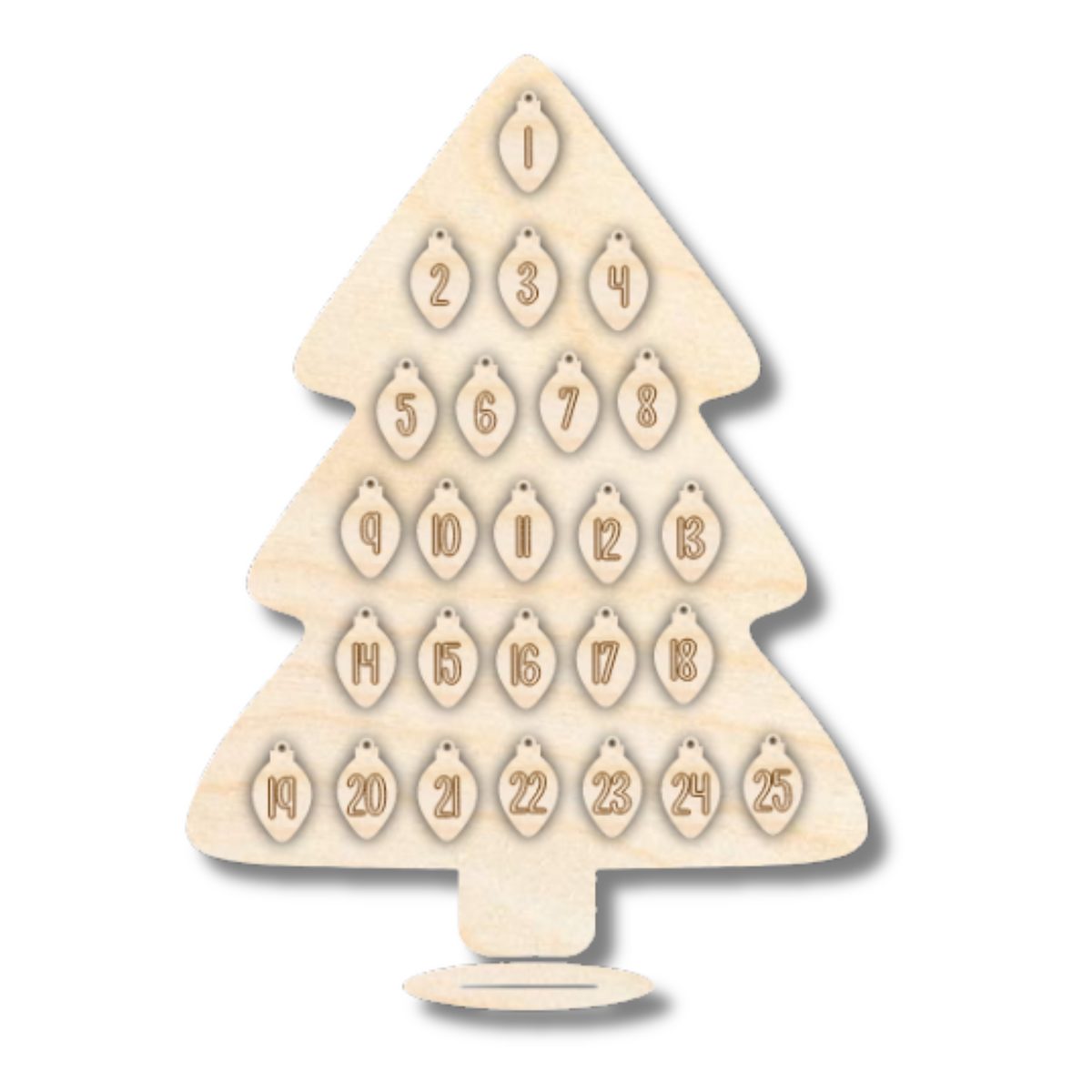 Wooden Christmas Countdown Calendar