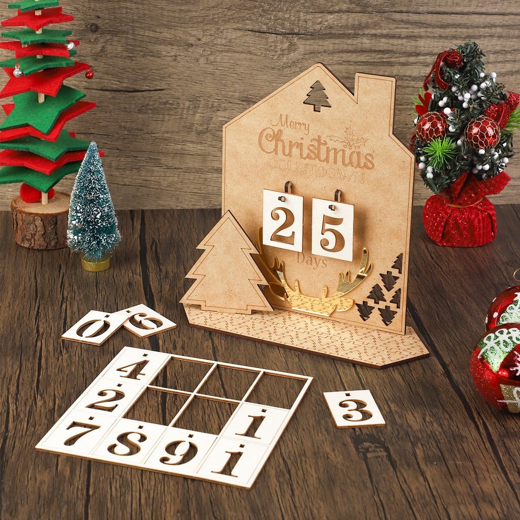 Wooden Christmas Countdown Calendar